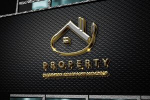 Luxury front business mockup sign