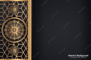 Luxury invitation card design with mandala pattern vintage ornament template can be used for background and wallpaper