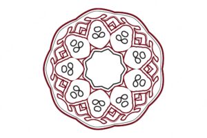 Mandala flower logo template design with white background