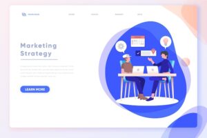 Marketing strategy landing page template