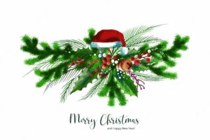 Merry christmas celebration christmas wreath decorative card background