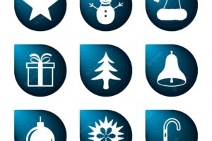 Merry christmas icon new year sign vector illustration