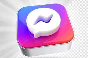 Messenger social media icon 3d