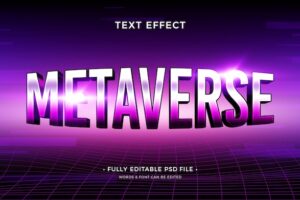 Metaverse text effect