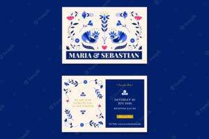 Mexican wedding business card template