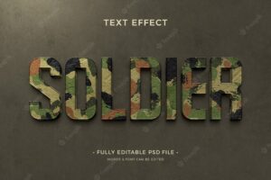 Military text effect
