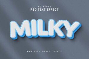 Milky text effect