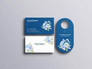 Minimal floral stationery mockup