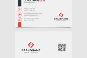 Modern clean corporate business card design template