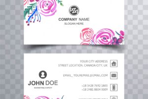 Modern colorful business card template