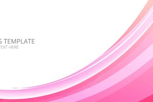 Modern flowing pink wave banner on white background