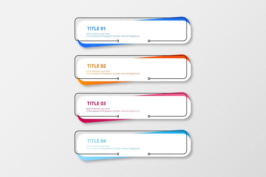 Modern infographic banner colorful pack
