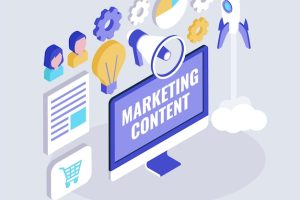 Modern marketing content concept