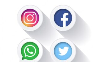Modern social media buttons