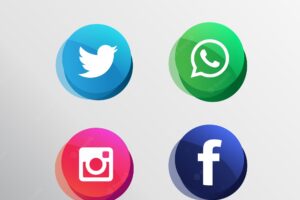 Modern social media icons