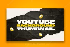 Modern youtube background thumbnail design template