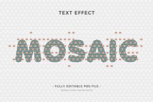 Mosaic text effect