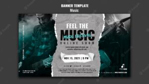 Music banner design template