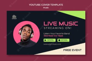 Music show youtube cover design template