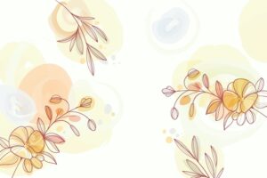 Natural floral background watercolor