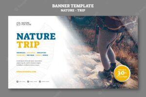 Nature trip banner template