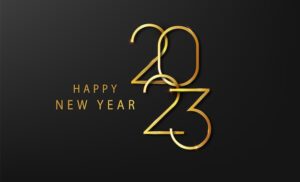 New year minimalistic text template for holiday design