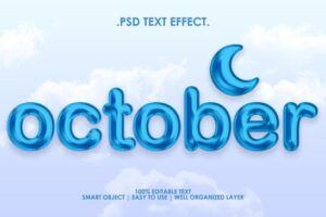 October text style effect