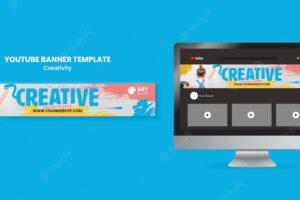 Painting and creativity youtube banner template