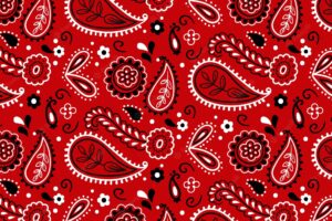 Paisley bandana pattern template