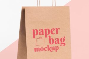 Paper bag concept with mock-up
