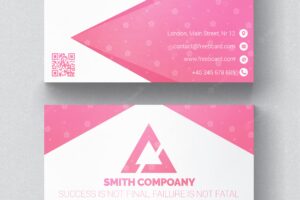 Pink floral business card
