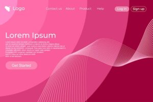 Pink modern colors landing page
