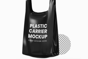 Plastic carrier bag mockup