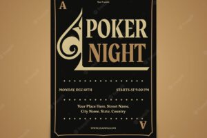 Poker night event flyer design