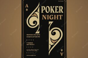 Poker night flyer design