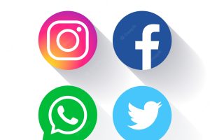 Popular social media circular logo collection