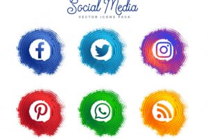 Popular social media creative logo collection