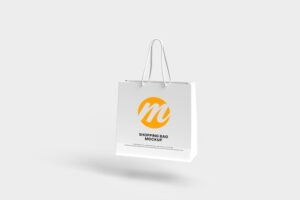 Premium shopping bag or paper bag mockup design