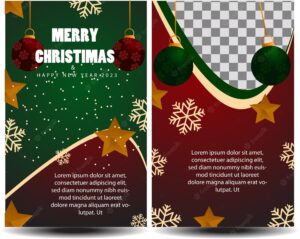 Print vector christmas sale banner pack collection with illustration ball and image teamplate for na