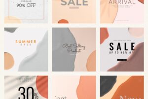 Product sale template collection vector