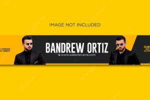 Professional youtube banner cover psd template
