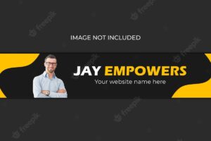 Professional youtube banner cover template premium vector