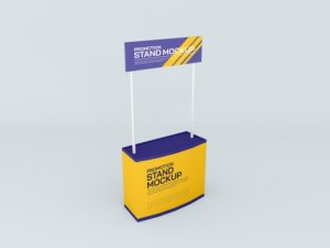 Promotional event stand banner mockup