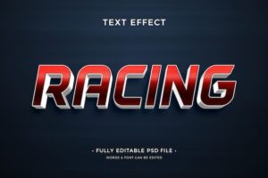 Racing text effect