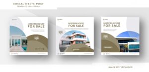 Real estate home for sale social media post property instagram post or square web banner template