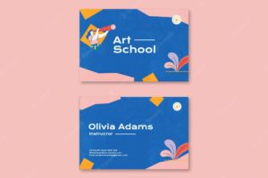 Remote art school business card