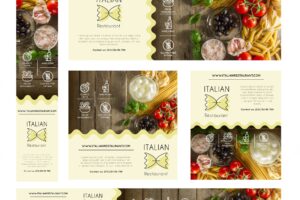 Restaurante banners with food photography