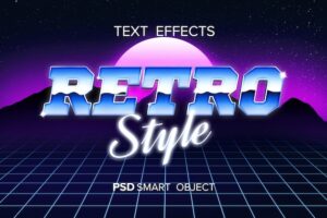 Retro arcade text effect