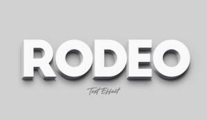 Rodeo 3d text effect template