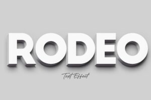 Rodeo 3d text effect template